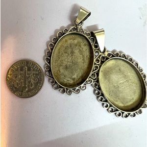 🎁2- 925 SILVER FOR JEWELRY MAKING🎁pendants for art necklaces 925 & more to see🎁💋